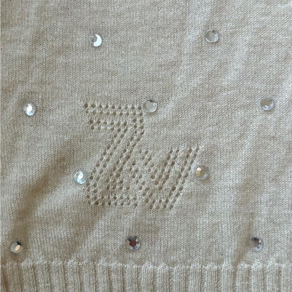 Zadig & Voltaire ELYA CP STRASS V-Neck Crystal Cashmere V-Neck Sweater Size XS - Picture 8 of 13